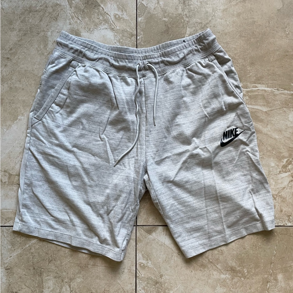 Light Gray Nike Drawstring Shorts